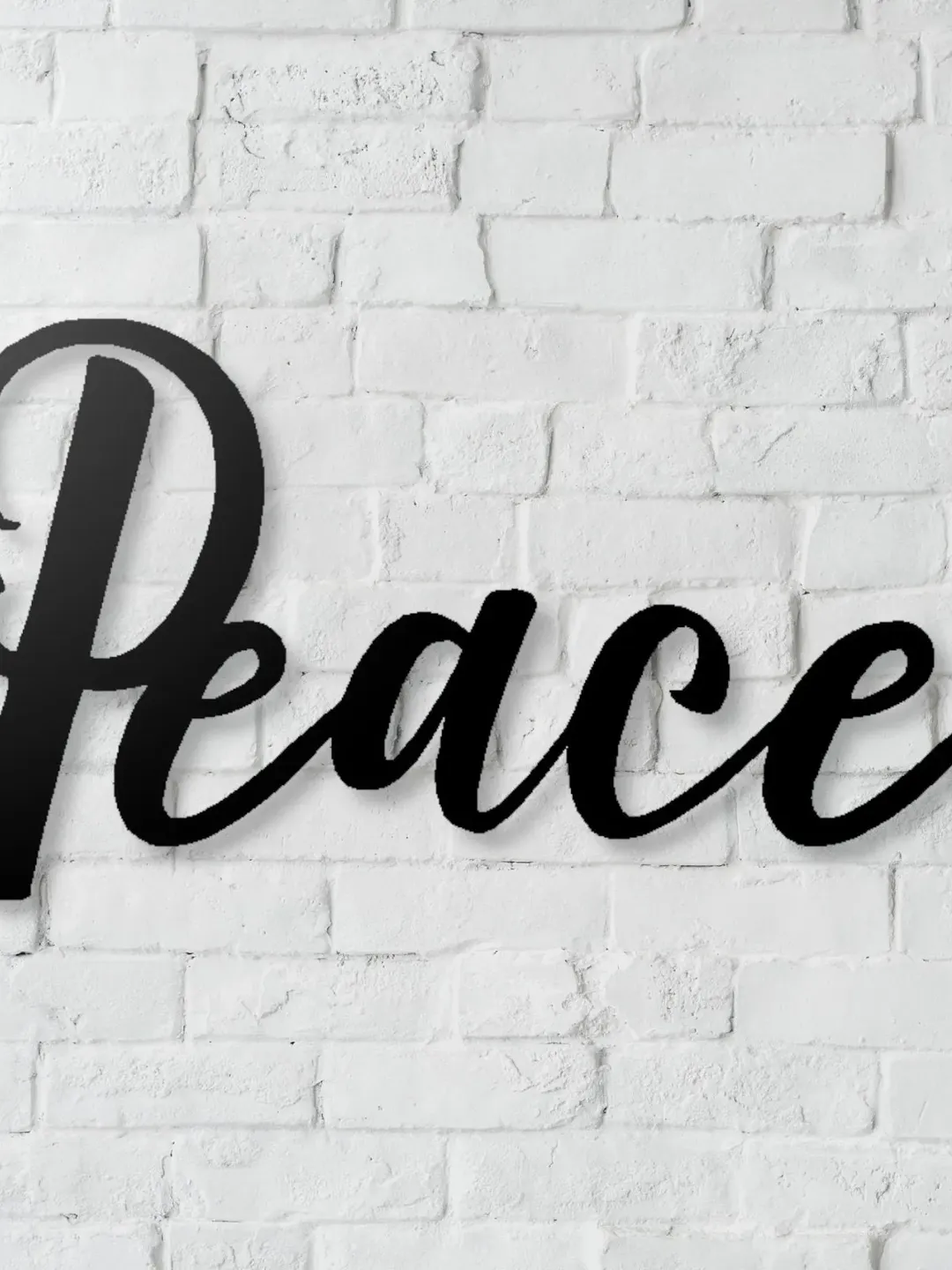 Peace Metal Word Sign, Peace Wall Decor, Peace on Earth, Christmas Gift, Christmas Decor, Peace Word Art, Cursive Peace Word
