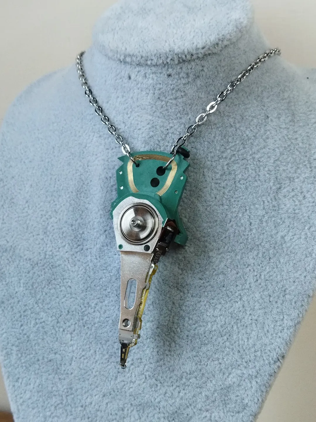 Futuristic necklace OOAK Cyberpunk necklace for men or women Computer science gift for him