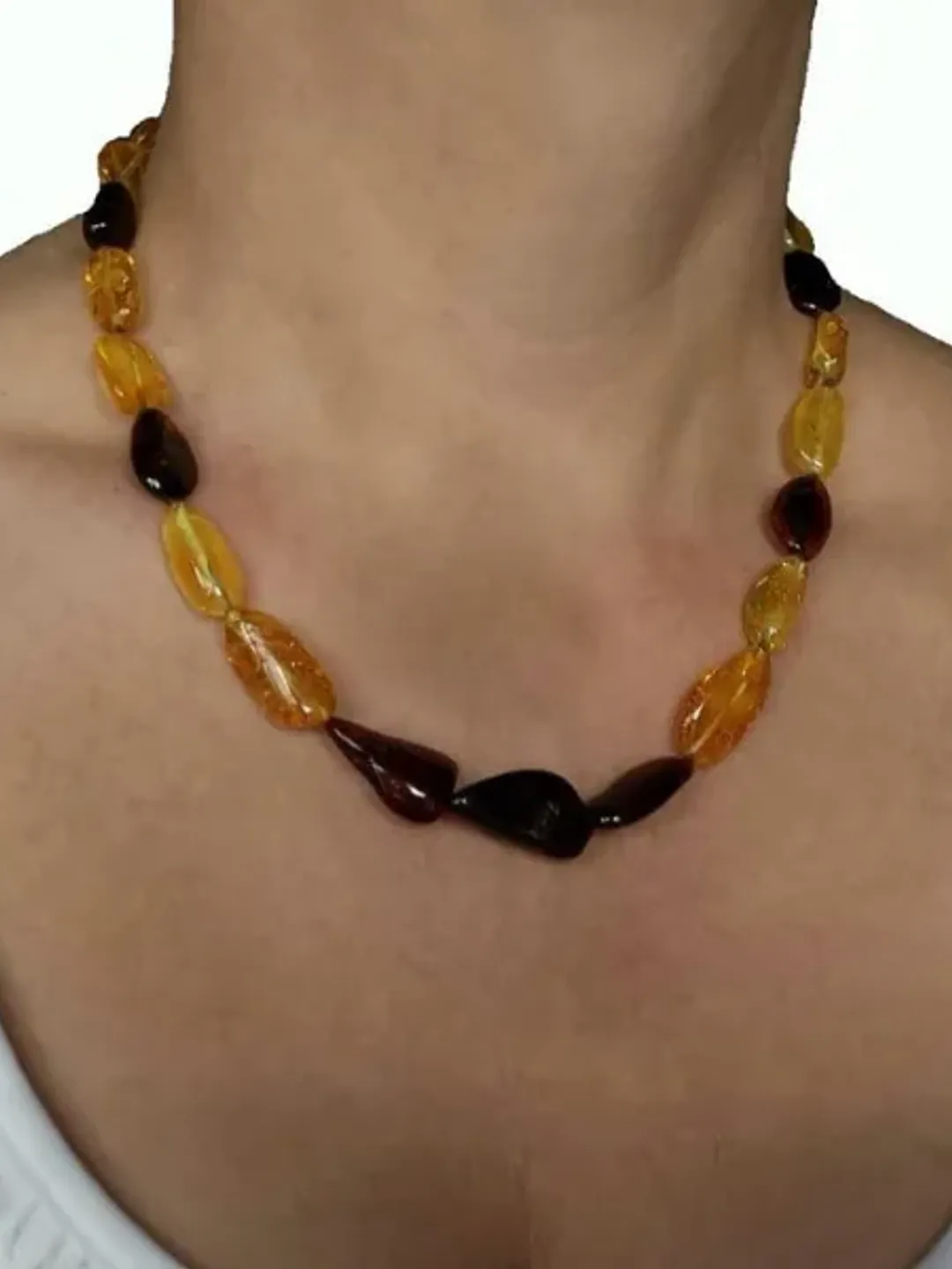 Adult Amber Necklace Natural Amber jewelry Healing stone beads necklace women Honey Yellow Dark Authentic Baltic Amber