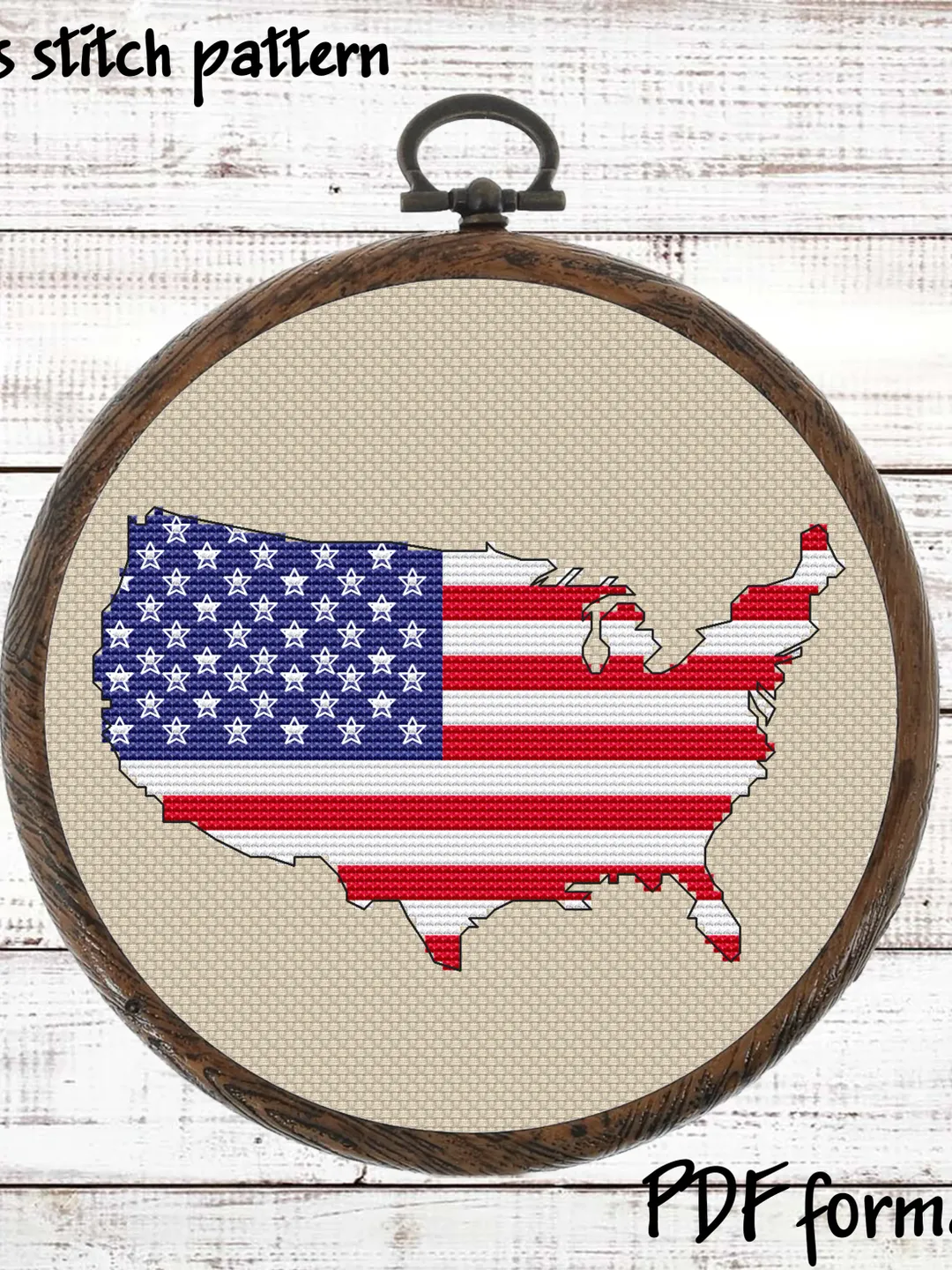 USA Map Cross Stitch, United States map Xstitch, Modern Cross Stitch Pattern PDF