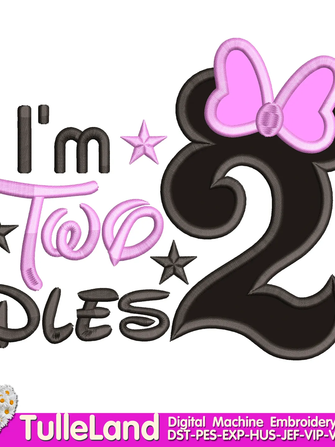 Whimsy Twee Numbers I'm Twodles second Birthday number 2 two doodles Mouse Girl Design ...