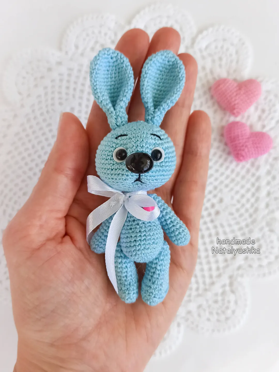 Little rabbit keychain, Blue bunny, Souvenir toy, Easter bunny, Keyring