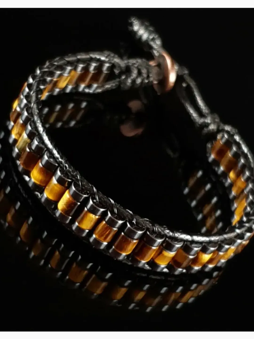 Original Brown Tiger's Eye Beaded Bracelet, Geuinie Gemstone Beaded Jewelry, Beaded Bracelets in Fashion, Souvenir Jewelery Present for Men