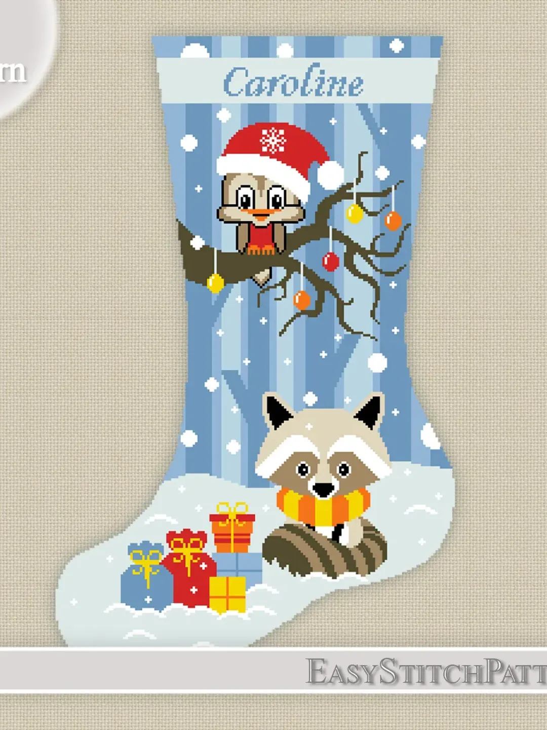 Christmas Stocking cross stitch pattern. DIY. Christmas Boot cross stitch. Winter cross stitch.