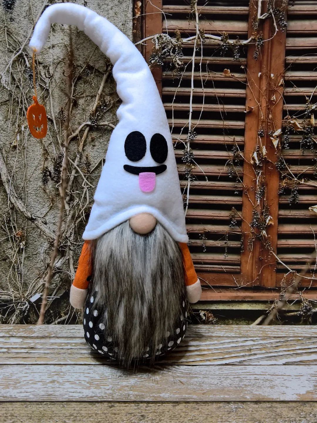 Ghost Halloween gnome, Halloween decoration gnome, Halloween outdoor decor, Home decor, Ghost gnome, Gift idea, Halloween gifts