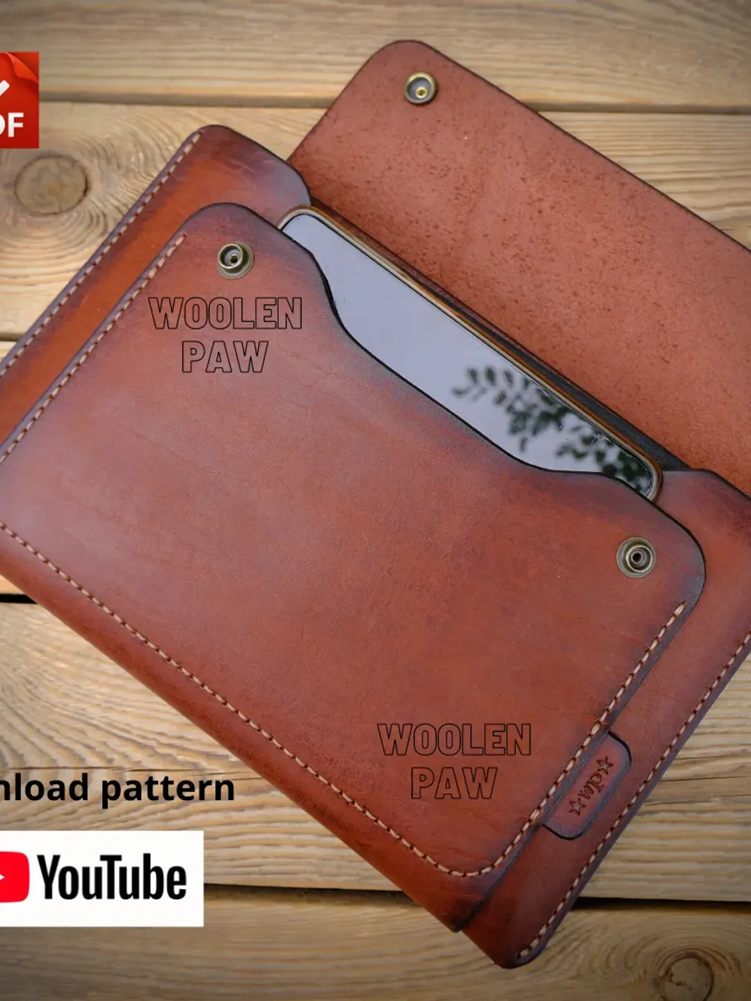 PDF download pattern to make a leather iPad /Samsung tablet case !!! FLD4