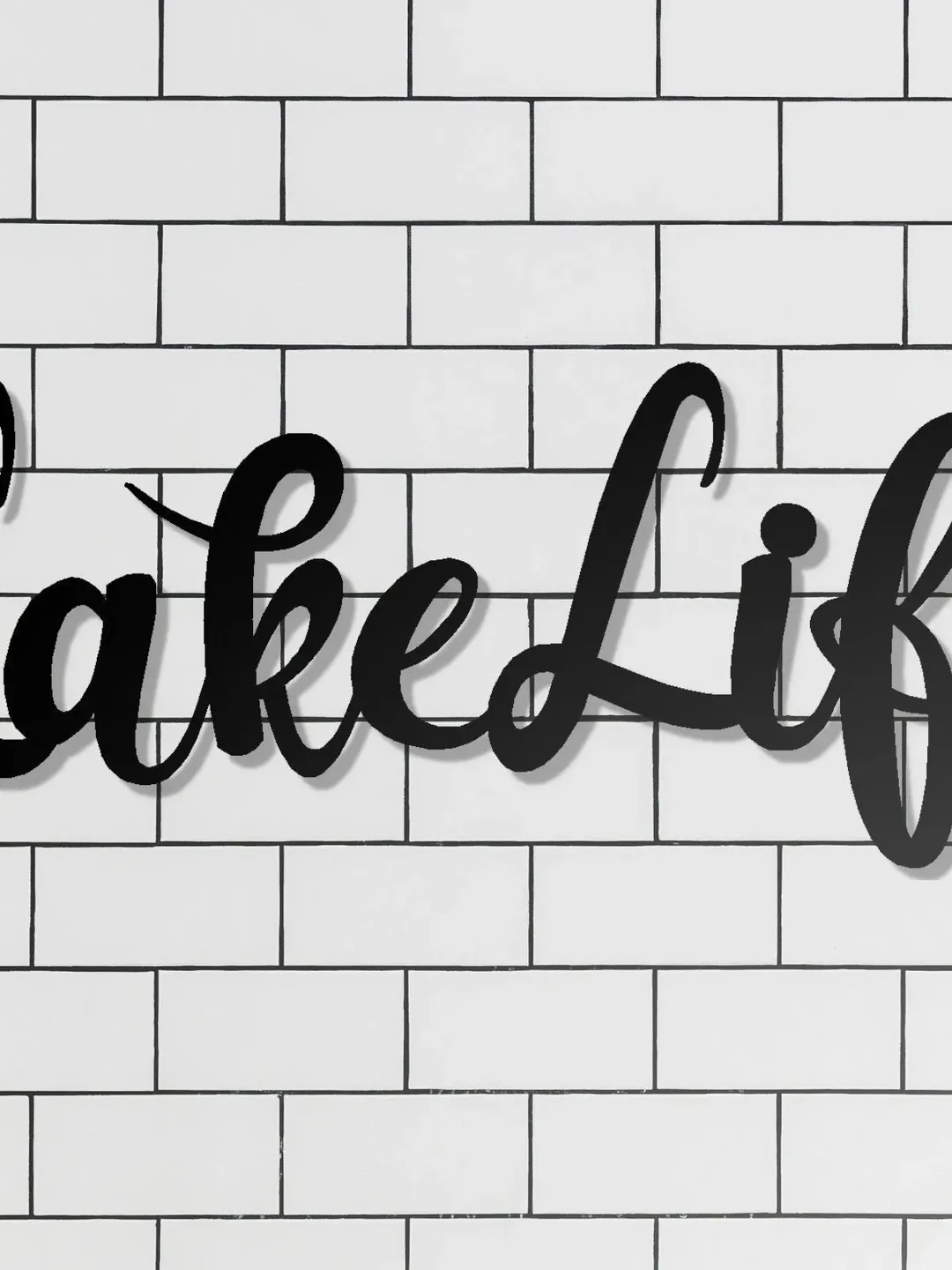 Lake Life Metal Wall Sign, Lake Wall Decor, Metal Word Sign, Lake Life Decor, Lakeside Restaurant Decor, Lake Life