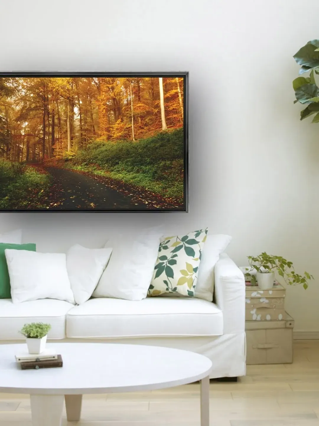 Forest Landscape Print on Canvas , Floating Frame Option, Modern Wall Art, Extra Large Canvas Wall Art