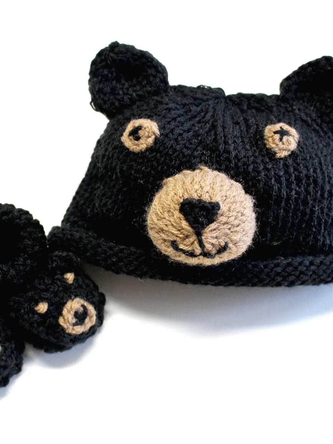 Knit Woodland Bear Hat and Booties Socks Set, Halloween Costume for Babies, Animal Photo Shoot Props, Baby Shower Gift Idea, New Baby Outfit