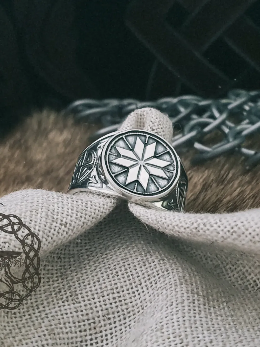 Slavic Rings Alatyr Ring Sterling Silver Ring, Slavic Ring, Slavic Protection Ring ...