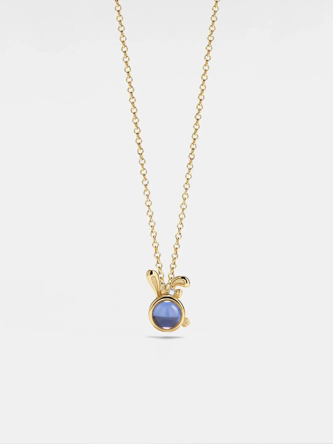 PERIMADE Bunny Photo Projection Necklace • Personalized Picture Inside Pendant • Sterling Silver Keepsake Jewelry • Trendy Best Friend Gift