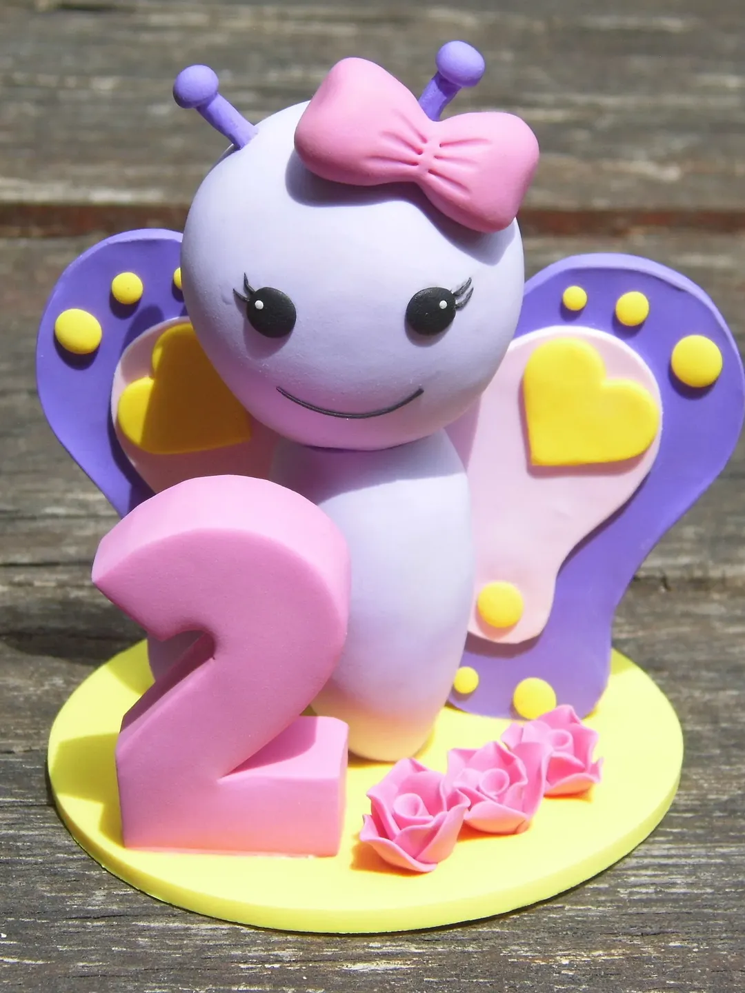 Butterfly Birthday Cake Topper, Custom Cake Topper, Butterfly Cake Figurine, Keepsake Birthday Cake Topper, Personalized Kids cake topper