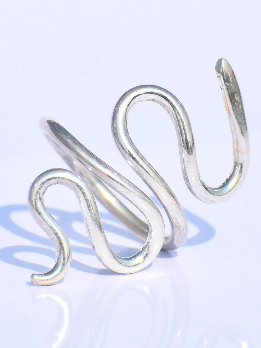 Snake Ring, Sterling Silver Ring, Snake Wrap Ring, Snake Reptile Jewelry, Adjustable Ring, Handmade Ring, Knuckle Ring, Gift For Her