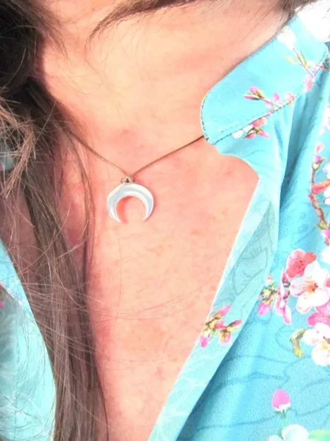 Moon Necklace gold, silver half moon/Necklace Moon Gift for Women, Adjustable Necklace, Half moon pendant