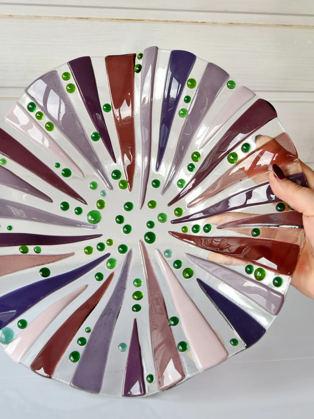 Dessert fused glass modern candy dish - Fused glass art