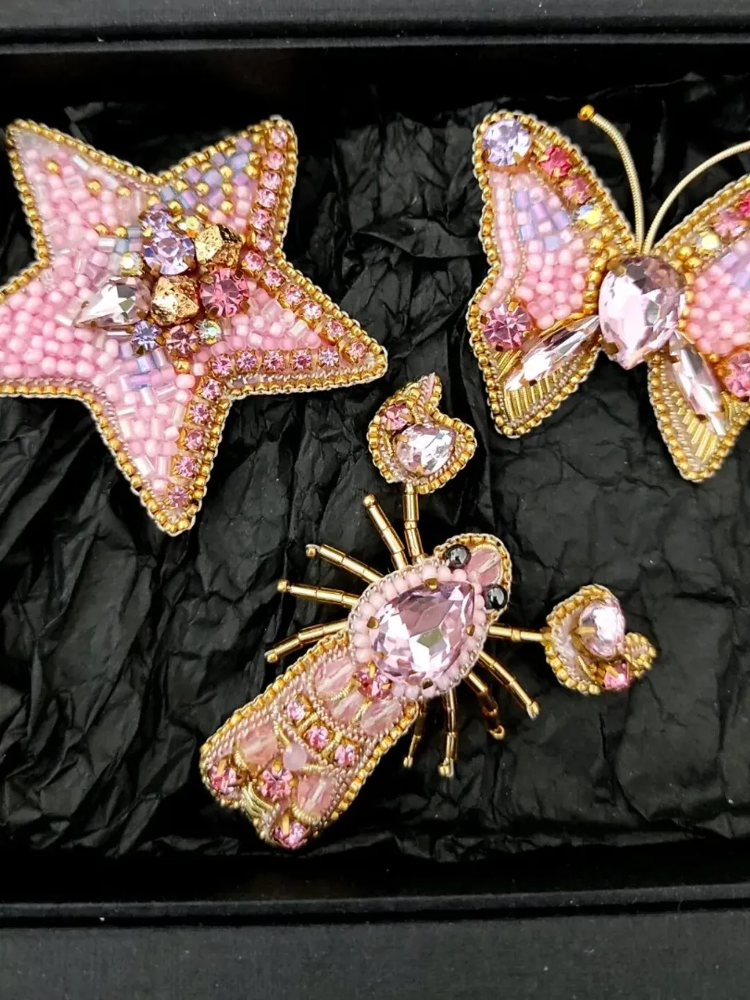 Sea Brooch, Brooch Pin, Star Brooch, lobster Brooch, Beaded Brooch, star brooch, gift for her, handmade gifts, brooch