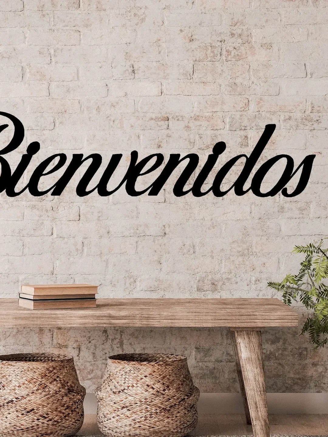 Bienvenidos Metal Sign, Metal Word Sign, Spanish Welcome Decor, Spanish Restaurant Sign, Spanish Porch Decor, Cursive Bienvenidos sign