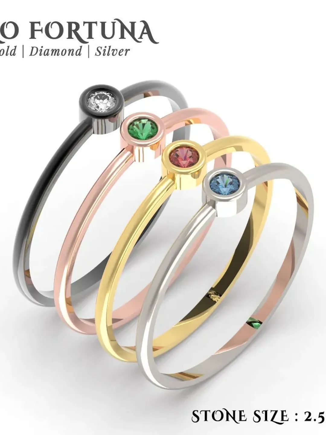 14K Gold Dainty 2.5 MM Solitaire Bezel Setting Engagement Ring Women, Minimalistic, Stylish, Trendy, Gift for Her, Anniversary, Valentines,