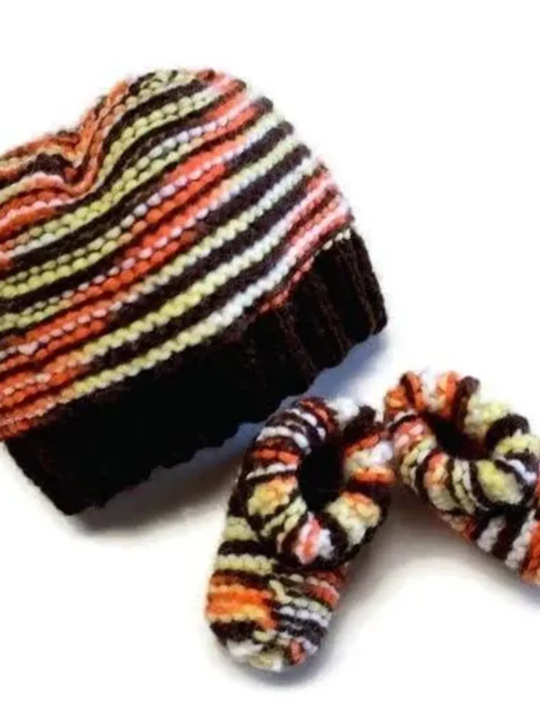 Baby Hat and Booties Set, Baby Socks and Shoes, Baby Gift Ideas for New Moms, Multiple Size Options, Multi Colored Baby Hat, Baby Clothing