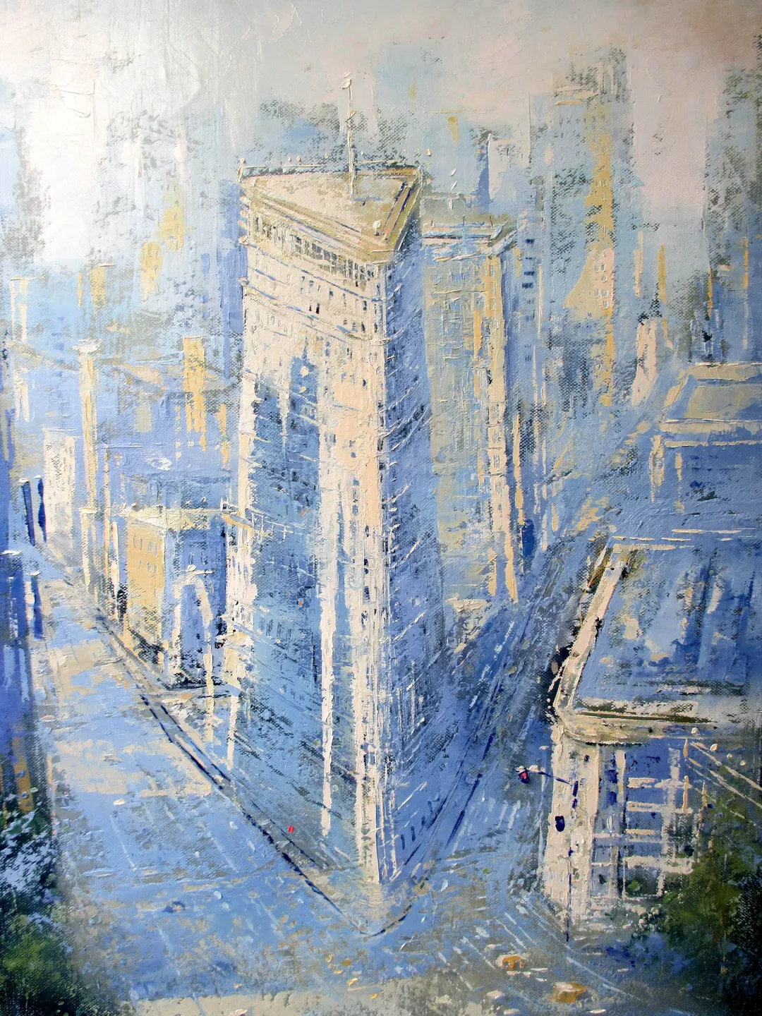New York Painting "FLATIRON" Original Painting on Canvas Modern City Painting Original Art by "Walperion Paintings"