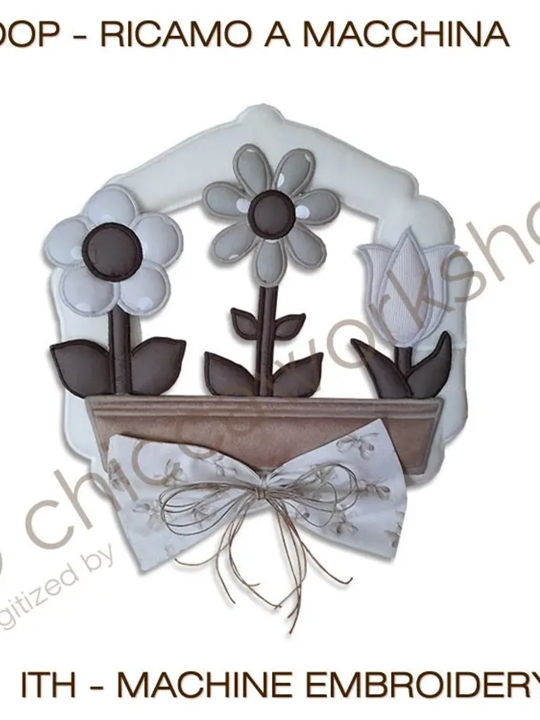 ITH Ghirlanda Fiori - Ricamo a macchina con tutorial