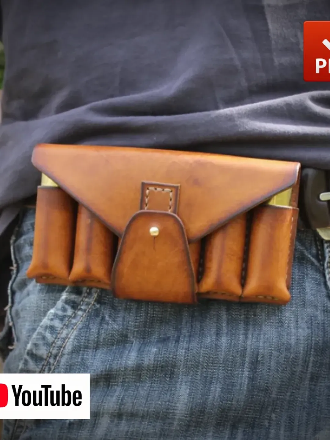 PDF pattern leather Bandolier for 6 rounds of 16 or 12 gauge