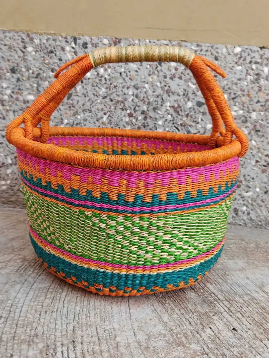 Storage basket | African basket | Straw basket | Woven basket | Gift basket | African market basket| handmade basket| Market Basket