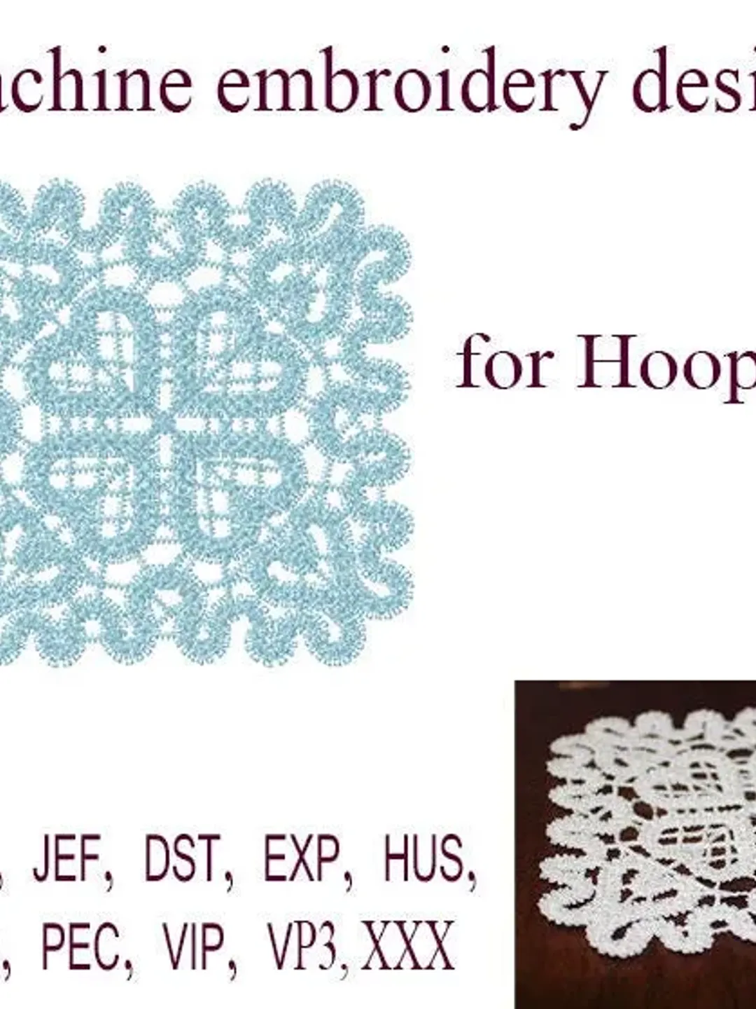 Machine embroidery designs  napkin. lace embroidery design   lace doily Design.  FSL ITH. Embroidery Instant Download.