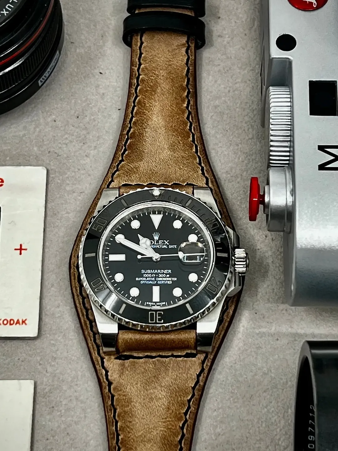 Watch Strap 20mm 22mm 19mm 18mm, Vintage Brown Black Leather Bund Strap Band, Cuff Watch Band, Wristwatch Band, Valentines Day Gift Ideas