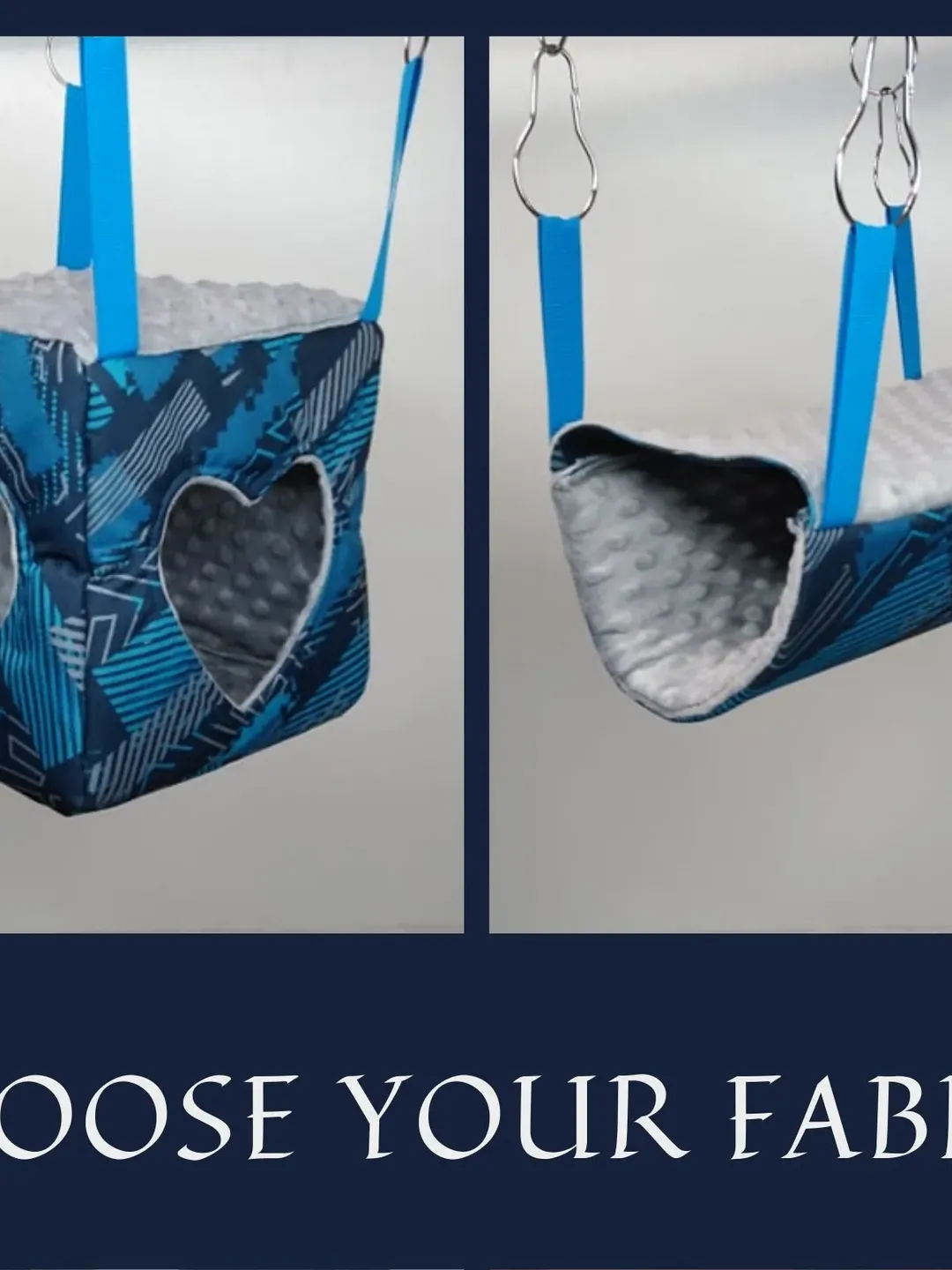 2 piece ferret hammock, rat hammock set,  chinchilla hammock set, chinchilla cage accessories, set of hammocks for small animals