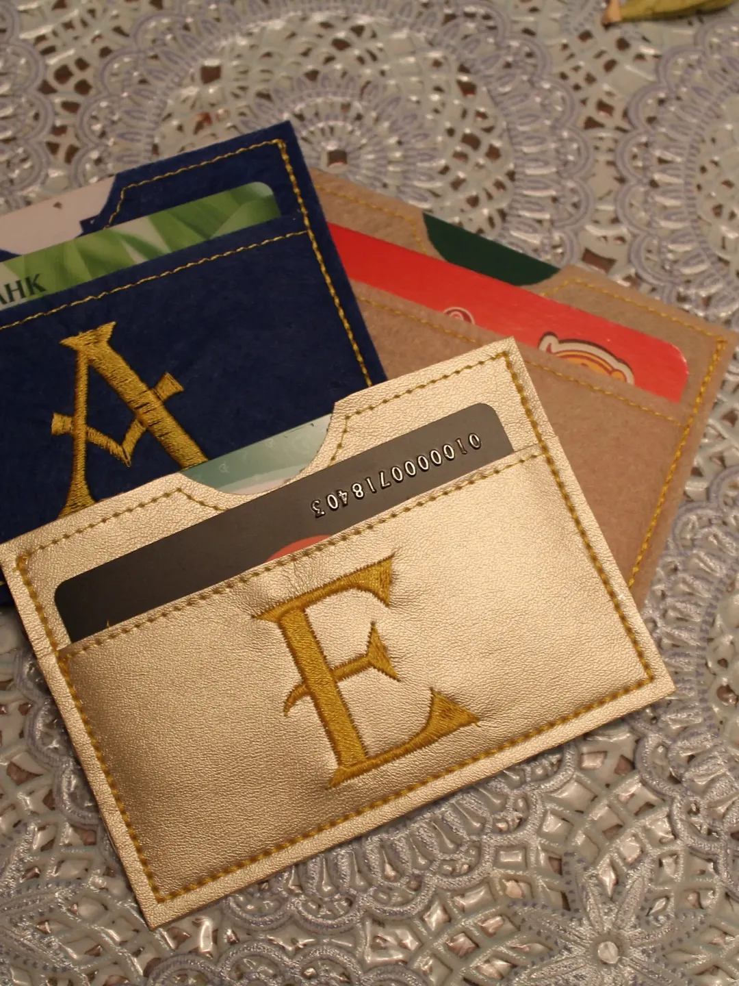 card case machine embroidery design card holder Blank case Business ...
