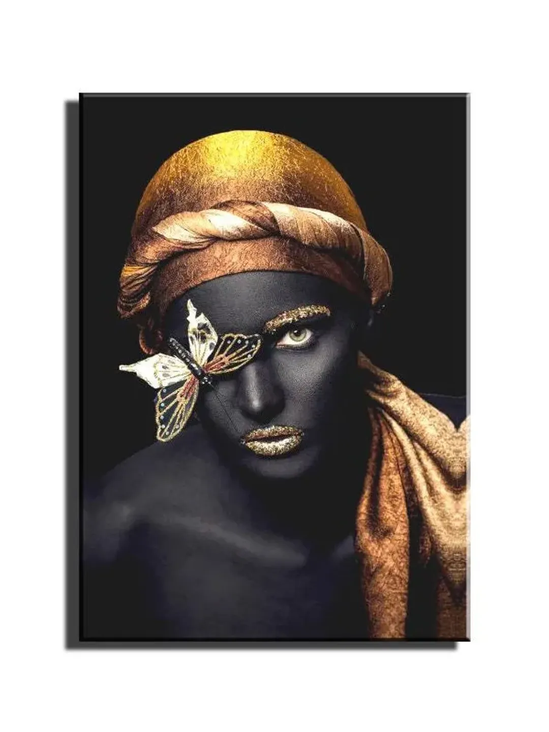 African Woman Print on Canvas , Floating Frame Option, Modern Wall Art, Extra Large Canvas Wall Art