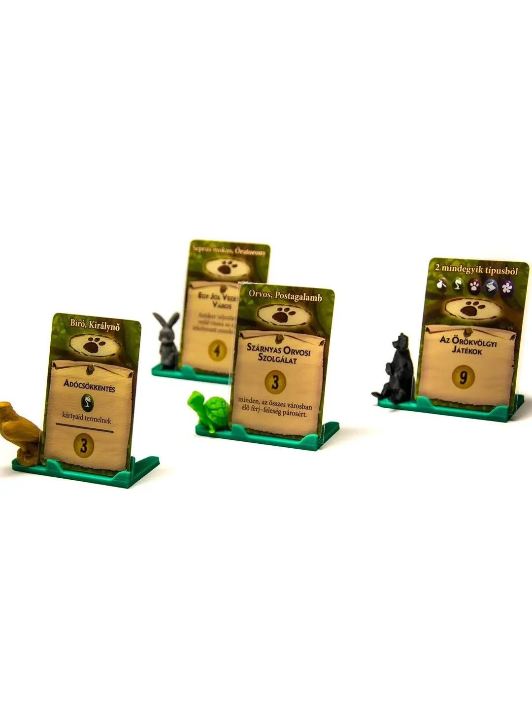 Everdell Event Card Holders, Stands, Tree Cards (4pcs) - Board Game Component Upgrade Standee Accessories Organizer Gift Bellfaire Cards