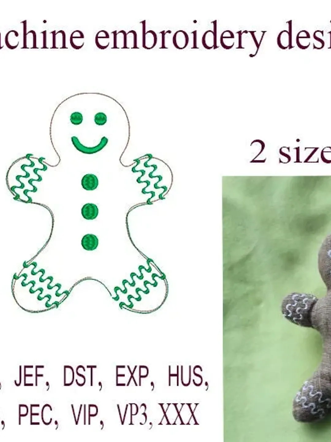 In the Hoop stuffies gingerbread embroidery designs ITH projects