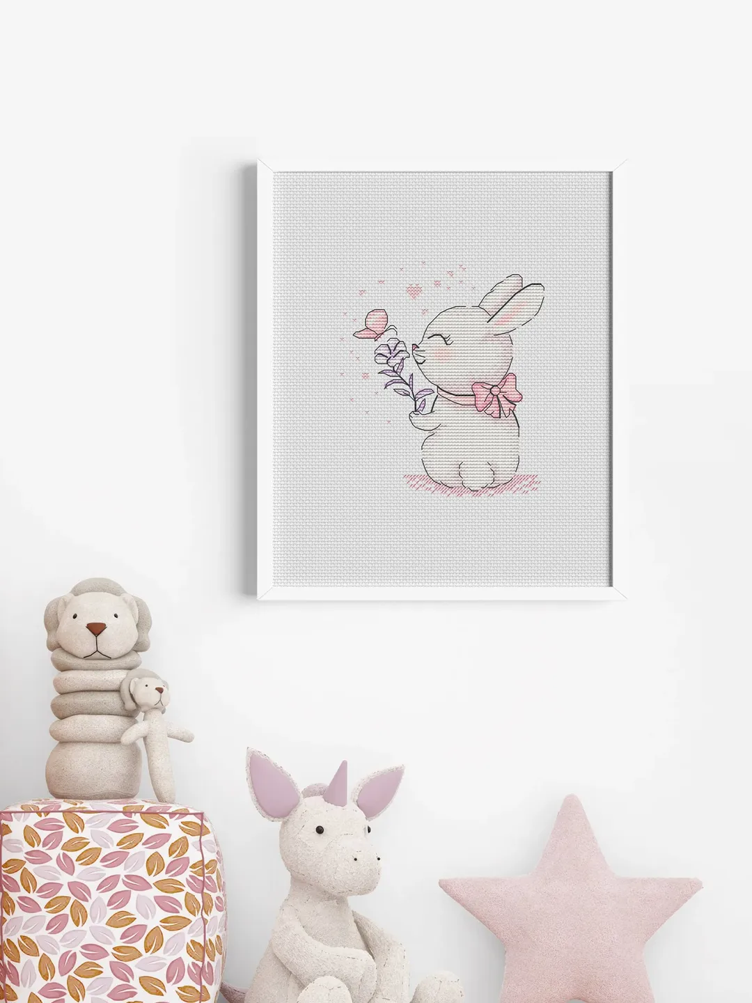 Cute Bunny Cross Stitch Pattern PDF, Bunny love Cross Stitch