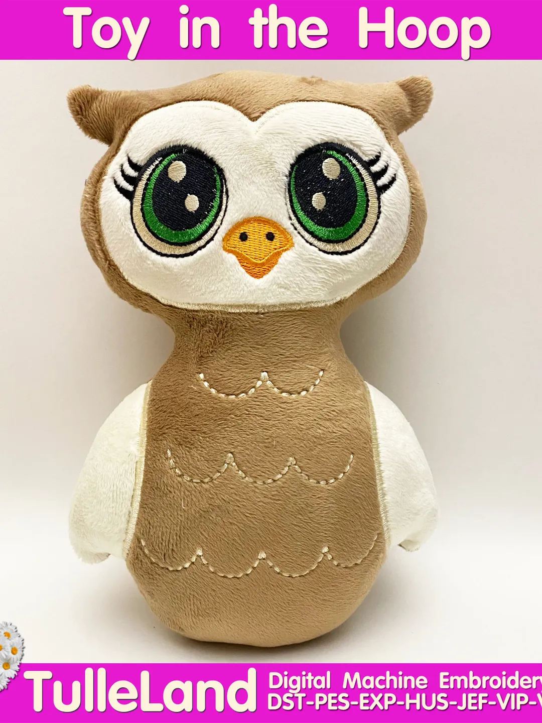 Owl Stuffed toy ITH Pattern in The Hoop Machine embroidery design