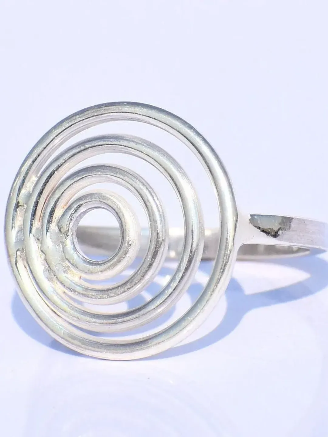 Spiral Ring, Sterling Silver Jewelry, Handmade Ring, Bohemian Ring, 50th Birthday Gift, Bridal Gift, Dainty Ring, Ring For Her, Swing Ring