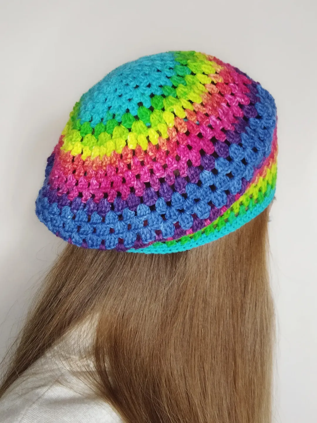 French beret for women. Rainbow beret hat crochet. Lgbtq pride beret hat.