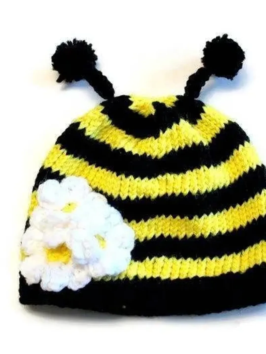 Bumblebee Hats with Flowers, Bee Party Decor, Expectant Parents Baby Shower Gifts Ideas, Newborn Crib Hat, Black and Yellow Bees, Bee Photos