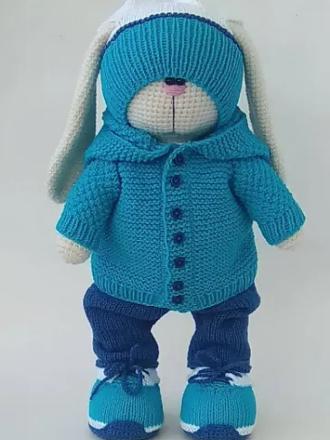 Stuffed Bunny with long ears - Handmade