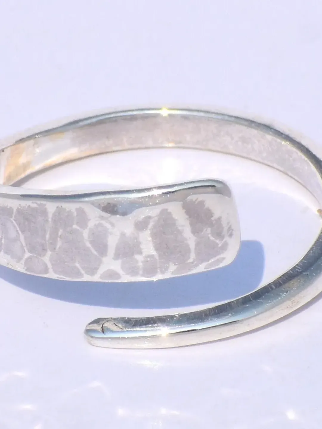 925 Silver Ring, Boho Handmade Ring, Open Silver Ring, Band Ring, Hammered Band Ring, Dainty Silver Ring, Unisex Jewelry, Mother's Day Gift