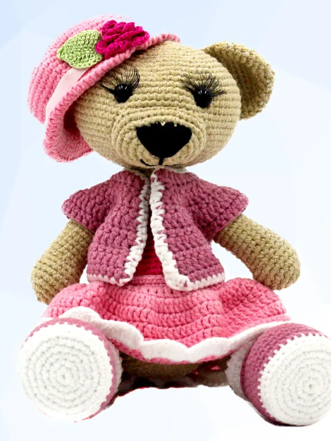 Bear toy for girl, stuffed animal, interior toy teddy bear, soft toy eco, nursery decor baby room, gift for girl age 3.