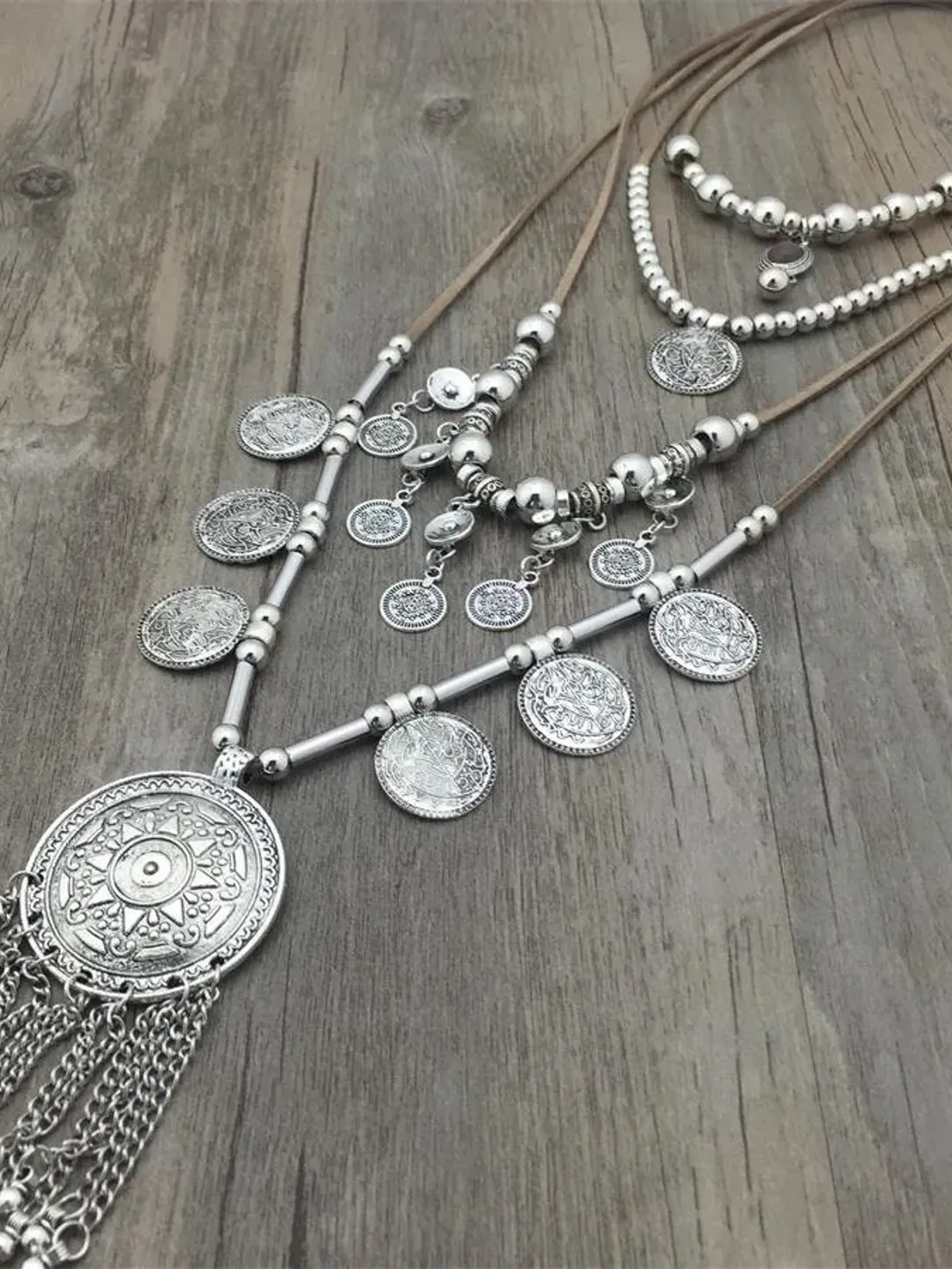 boho necklace, western jewelry, tribal necklace, boho statement necklace, boho necklace for women, coin necklace, western necklace, boho