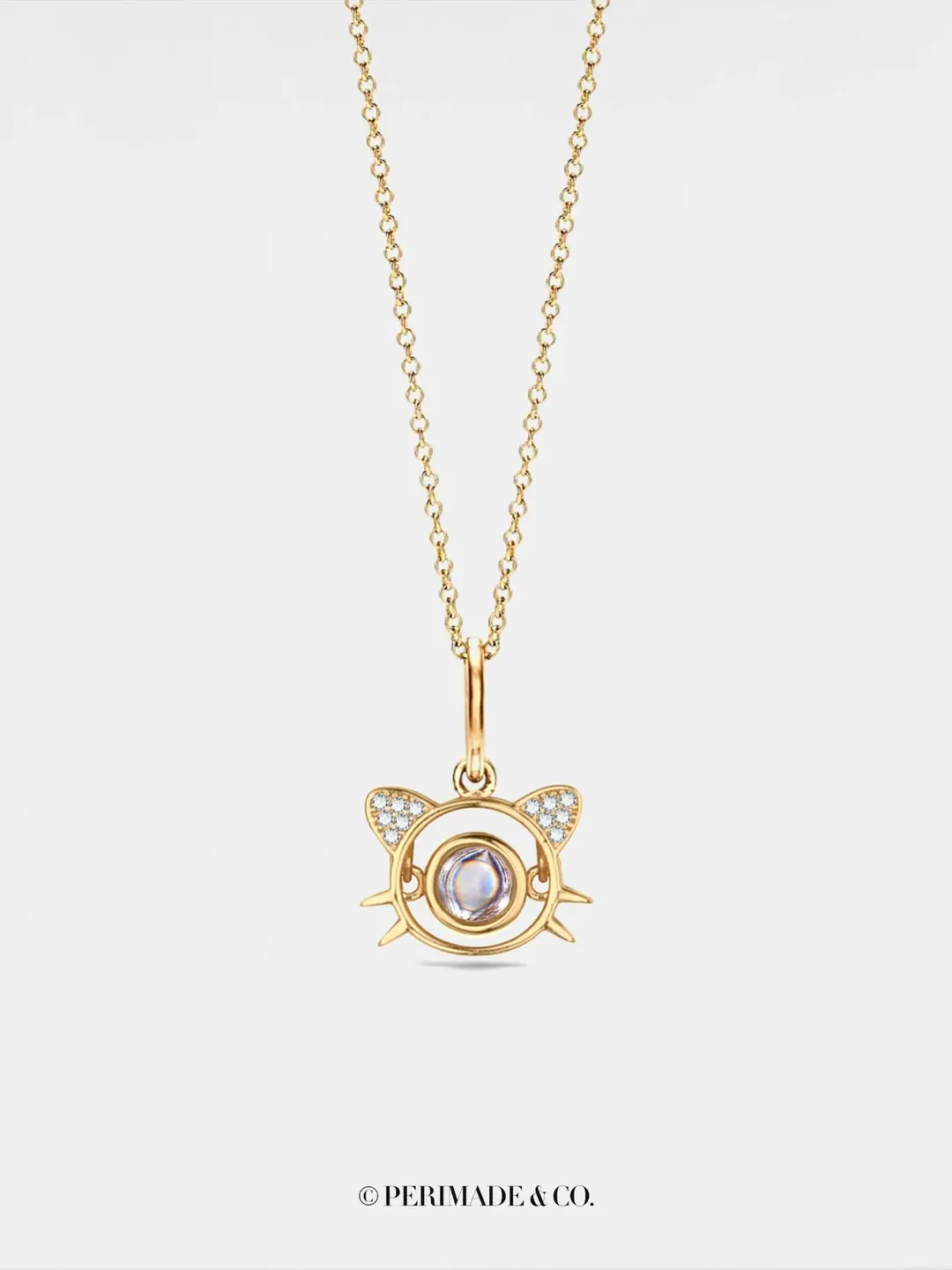 PERIMADE Cat Photo Projection Necklace • Custom Pet Memorial Photo Pendant • Personalized Picture Inside Jewelry • Trendy Best Friend Gift