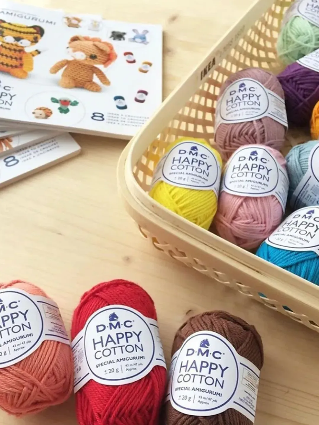 Amigurumi crochet yarn, cotton thread for toys, DMC Happy Cotton, mini cotton balls,100% cotton yarn ART 392