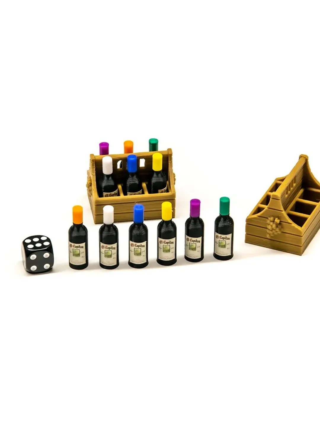 Viticulture Board Game Compatible Wine Bottles Upgrade Set - Wine Markers Kit Boardgame Upgrades Accessories Components Resource Tokens