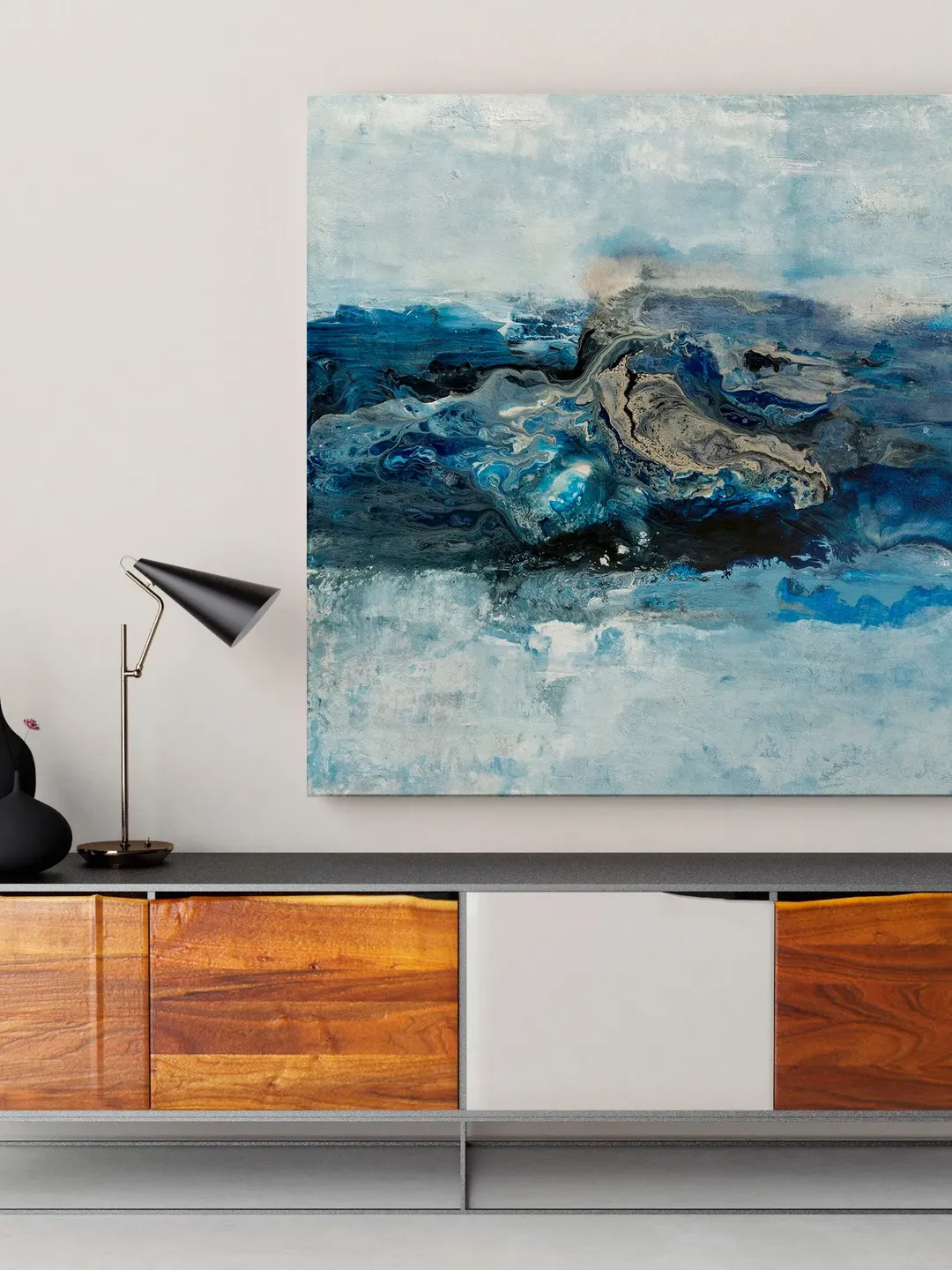 Abstract Art. Abstract Painting.Seascape Painting.Paintings on Canvas Original.Acrylic Painting.Modern Painting.Large Painting.Blue Painting