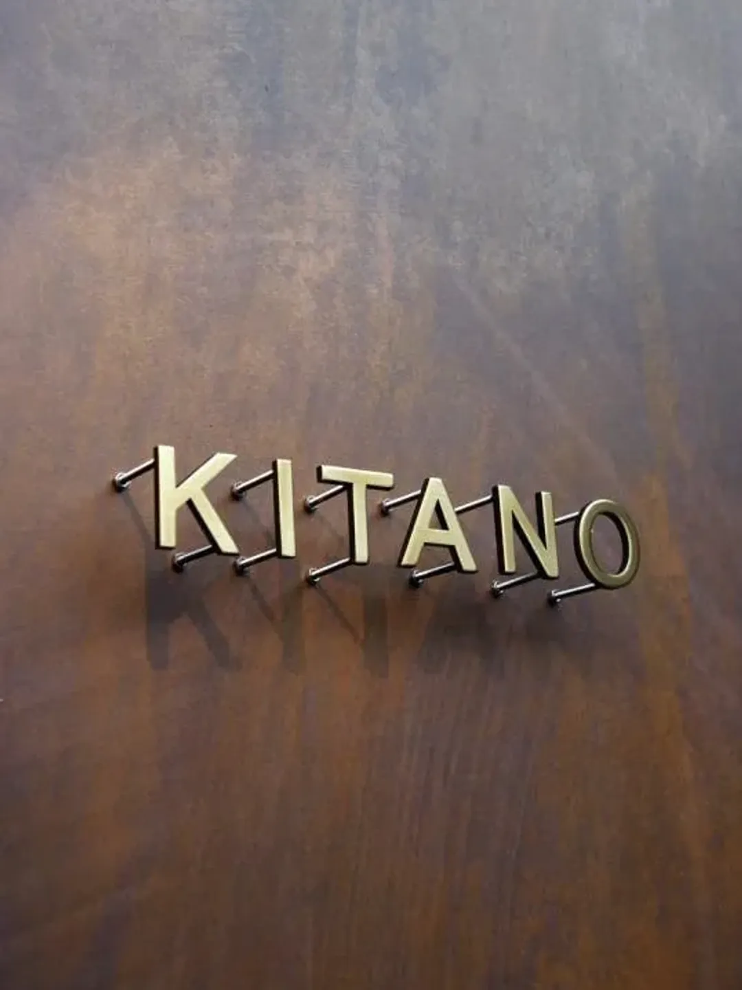 Antique Brushed Cast Brass Letters - Brushed Cast Brass Letters - Custom Cast Brass Sign