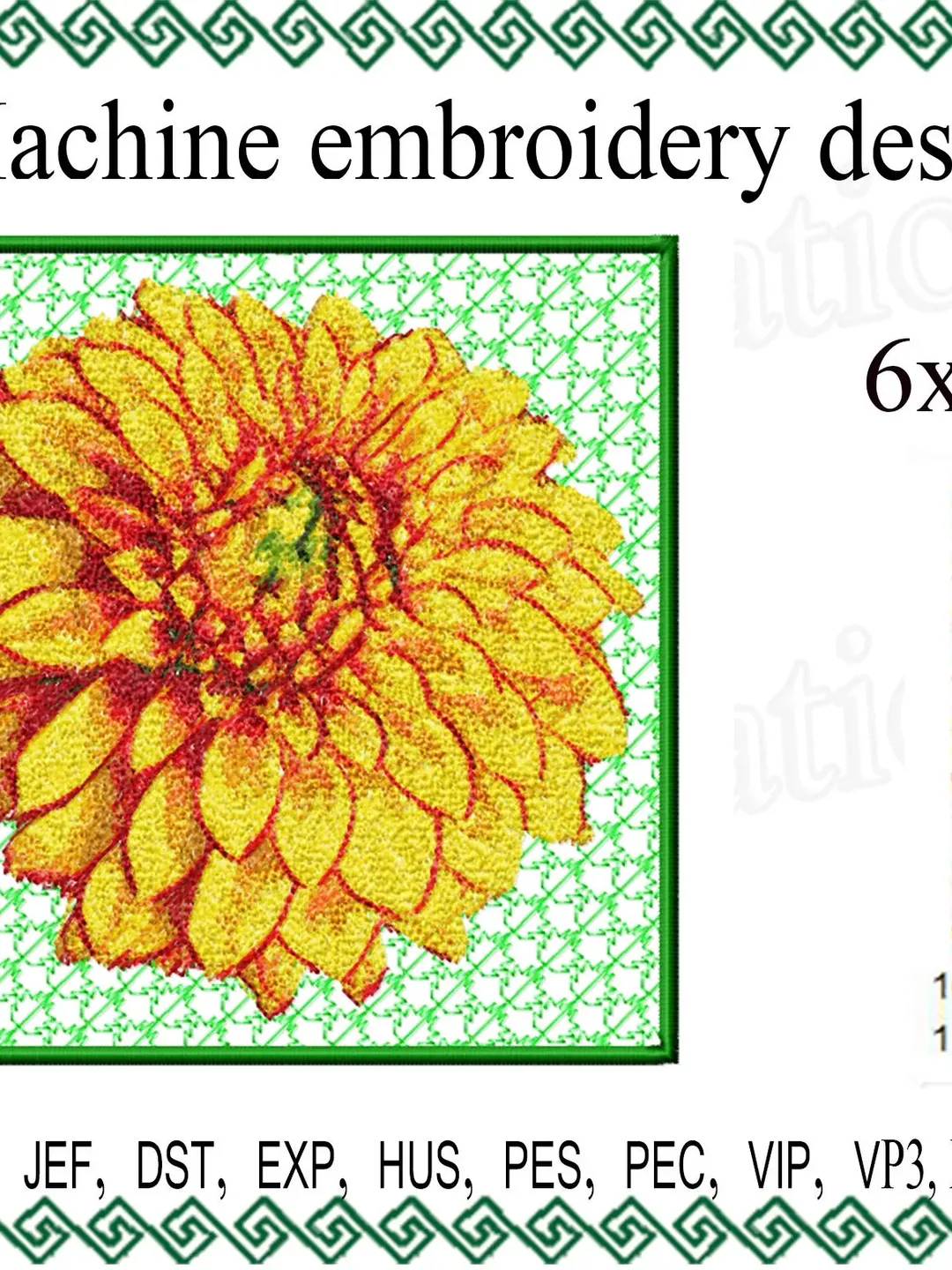 Flower embroidery file Photo stitch Machine Embroidery design for hoop 6x10
