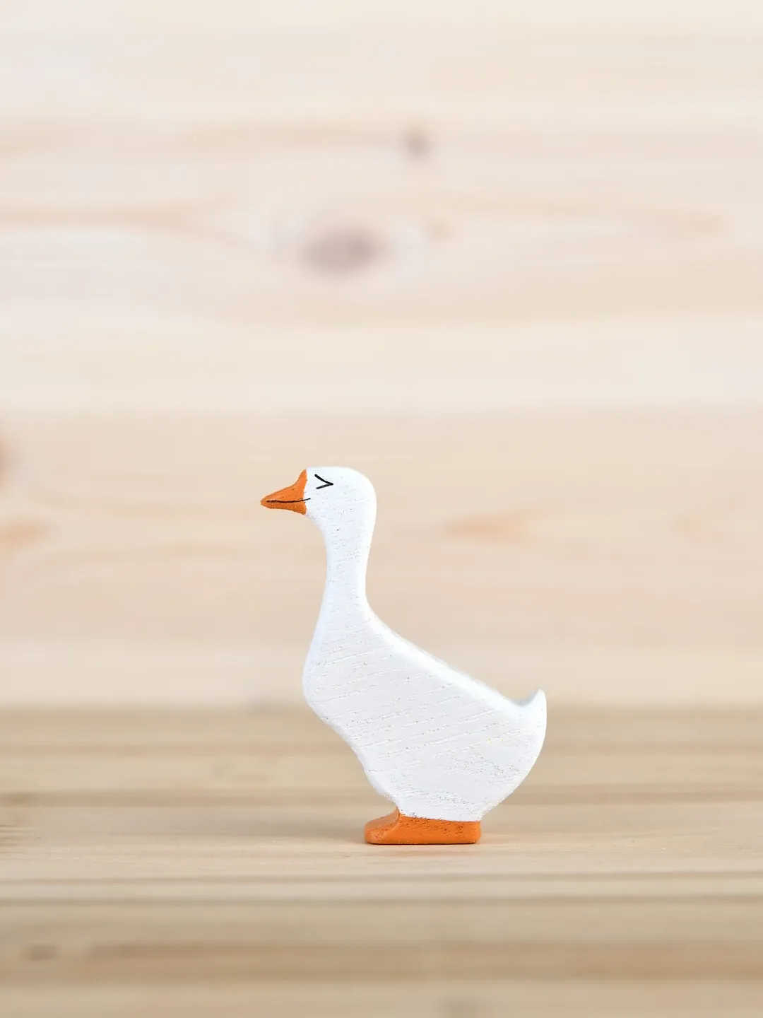Wooden toy Goose figurine Fowl figurines